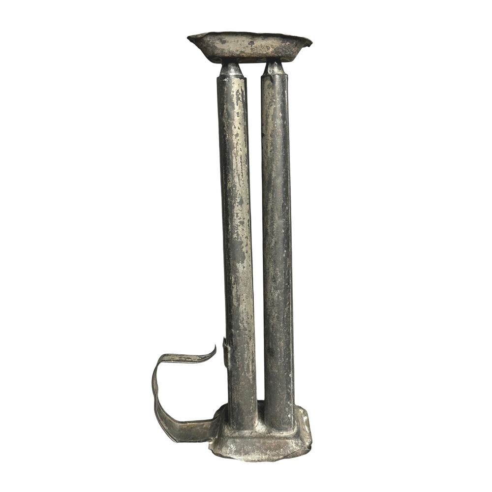 Antique candle mold 4 tube 10” taper tin metal rustic primitive Americana